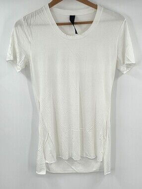 Pal Offner White Short Sleeve Scoop Neck Tshirt Top Women's Size 3